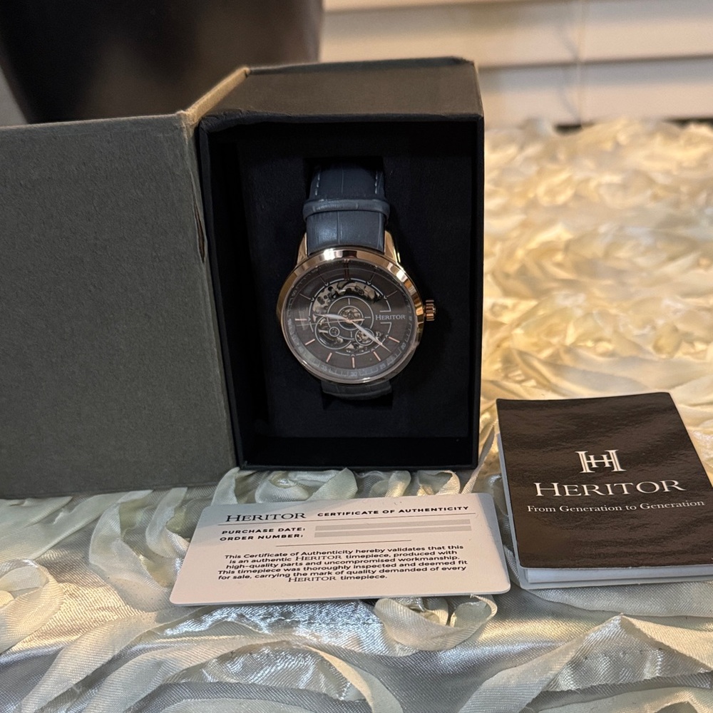 Heritor Men's Gold and Gray Watch
